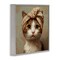 Stupell Industries Cat with Fashionable Turban Framed Giclee, design by Jim Baldwin